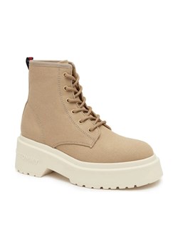 Tommy Jeans Botki TOMMY JEANS LACE UP FESTIV | z dodatkiem skóry ze sklepu Gomez Fashion Store w kategorii Botki - zdjęcie 184300044