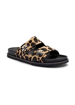 TORY BURCH Skórzane klapki T LOCK SPORT ze sklepu Gomez Fashion Store w kategorii Klapki damskie - zdjęcie 184300221