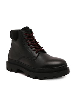HUGO Skórzane trapery Graham_Halb_grny ze sklepu Gomez Fashion Store w kategorii Buty zimowe męskie - zdjęcie 184300370