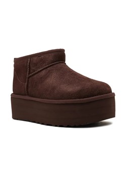 UGG Skórzane śniegowce W CLASSIC ULTRA MINI | z dodatkiem wełny ze sklepu Gomez Fashion Store w kategorii Śniegowce damskie - zdjęcie 184300893