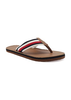 Tommy Hilfiger Japonki HILFIGER LEATHER BEACH SANDAL | z dodatkiem skóry ze sklepu Gomez Fashion Store w kategorii Klapki męskie - zdjęcie 184301014