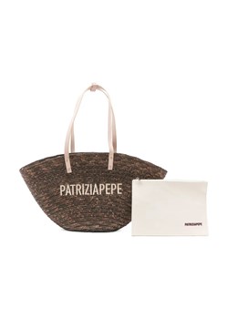 Patrizia Pepe Torba plażowa + saszetka | z dodatkiem skóry ze sklepu Gomez Fashion Store w kategorii Torby letnie - zdjęcie 184302032