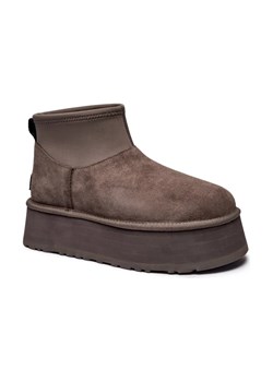 UGG Skórzane śniegowce Classic Mini Dipper | z dodatkiem wełny ze sklepu Gomez Fashion Store w kategorii Śniegowce damskie - zdjęcie 184302391