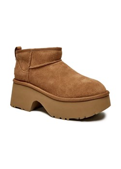 UGG Skórzane śniegowce Classic Ultra Mini New Heights | z dodatkiem wełny ze sklepu Gomez Fashion Store w kategorii Śniegowce damskie - zdjęcie 184303241