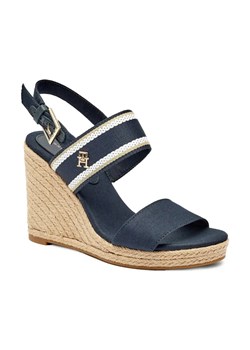 Tommy Hilfiger Sandały WEBBING HIGH WEDGE | z dodatkiem skóry ze sklepu Gomez Fashion Store w kategorii Sandały damskie - zdjęcie 184303613