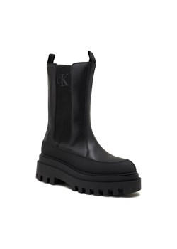 Calvin Klein Jeans Skórzane sztyblety FLATFORM CHELSEA ze sklepu Gomez Fashion Store w kategorii Botki - zdjęcie 184303750