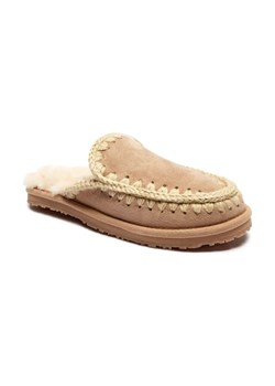 MOU Skórzane obuwie domowe FULL ESKIMO STITCH | z dodatkiem wełny ze sklepu Gomez Fashion Store w kategorii Kapcie damskie - zdjęcie 184304353