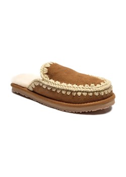 MOU Skórzane obuwie domowe FULL ESKIMO STITCH | z dodatkiem wełny ze sklepu Gomez Fashion Store w kategorii Kapcie damskie - zdjęcie 184304403