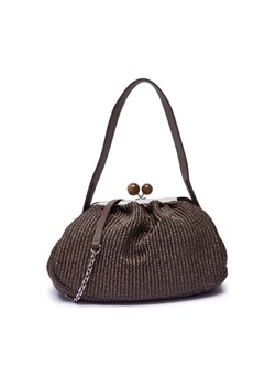 Weekend MaxMara Torebka na ramię FORTUNA | PASTICCINO | z dodatkiem skóry ze sklepu Gomez Fashion Store w kategorii Kopertówki - zdjęcie 184304652