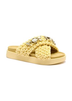 INUIKII Klapki WOVEN STONES | z dodatkiem skóry ze sklepu Gomez Fashion Store w kategorii Klapki damskie - zdjęcie 184305451