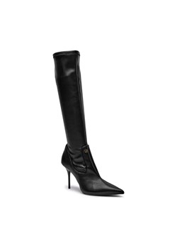 Love Moschino Kozaki na szpilce SPILLO95 | z dodatkiem skóry ze sklepu Gomez Fashion Store w kategorii Kozaki damskie - zdjęcie 184305731