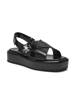 TORY BURCH Skórzane sandały T LOCK ze sklepu Gomez Fashion Store w kategorii Sandały damskie - zdjęcie 184305944
