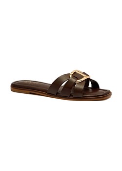 TWINSET Skórzane klapki ze sklepu Gomez Fashion Store w kategorii Klapki damskie - zdjęcie 184306211