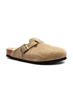 Birkenstock Skórzane mule Boston Shearling LEVE | z dodatkiem wełny ze sklepu Gomez Fashion Store w kategorii Kapcie męskie - zdjęcie 184306473