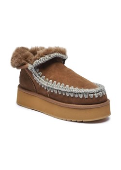 MOU Skórzane śniegowce Mini Eskimo Platform | z dodatkiem wełny ze sklepu Gomez Fashion Store w kategorii Śniegowce damskie - zdjęcie 184306541