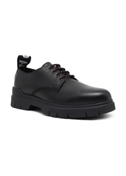 HUGO Skórzane derby Ryan_Derb_ltgr ze sklepu Gomez Fashion Store w kategorii Półbuty męskie - zdjęcie 184308701