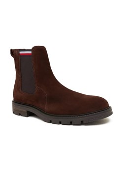 Tommy Hilfiger Skórzane sztyblety CORPOARTE HILFIGER SUEDE CHELSEA ze sklepu Gomez Fashion Store w kategorii Buty zimowe męskie - zdjęcie 184308714