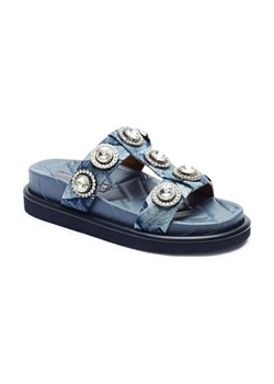 Kurt Geiger Jeansowe klapki ORSON CRYSTAL ze sklepu Gomez Fashion Store w kategorii Klapki damskie - zdjęcie 184309103