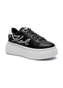 Karl Lagerfeld Skórzane sneakersy KREEPER LO Whipstitch Lo Lace ze sklepu Gomez Fashion Store w kategorii Buty sportowe damskie - zdjęcie 184309322