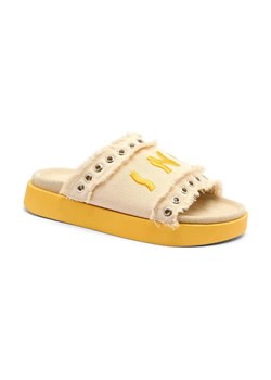 INUIKII Klapki FRAYED DENIM LOW | z dodatkiem skóry ze sklepu Gomez Fashion Store w kategorii Klapki damskie - zdjęcie 184309521