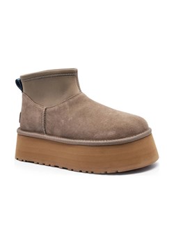 UGG Skórzane śniegowce Classic Mini Dipper | z dodatkiem wełny ze sklepu Gomez Fashion Store w kategorii Śniegowce damskie - zdjęcie 184310390