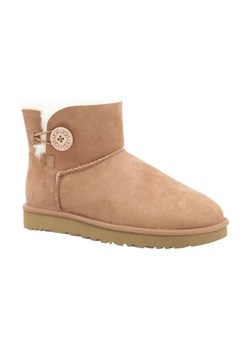 UGG Skórzane śniegowce Mini Bailey Button II | z dodatkiem wełny ze sklepu Gomez Fashion Store w kategorii Śniegowce damskie - zdjęcie 184311163