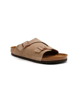 Birkenstock Skórzane klapki Zürich VL Taupe ze sklepu Gomez Fashion Store w kategorii Klapki męskie - zdjęcie 184311594