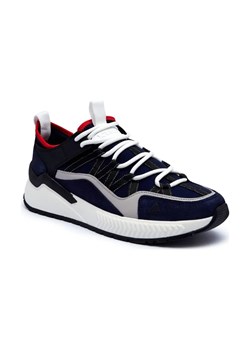 Iceberg Skórzane sneakersy COMB.DEEP BLU ze sklepu Gomez Fashion Store w kategorii Buty sportowe męskie - zdjęcie 184311604
