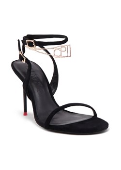 Pinko Sandały na szpilce IVES SANDALO VELLUTO+CAVIGLIER | z dodatkiem skóry ze sklepu Gomez Fashion Store w kategorii Sandały damskie - zdjęcie 184311783