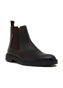 BOSS BLACK Skórzane sztyblety Calev Cheb gr ze sklepu Gomez Fashion Store w kategorii Buty zimowe męskie - zdjęcie 184312151