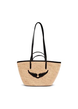 Zadig&Voltaire Torebka na ramię MINI WINGS | z dodatkiem skóry - id: ZV252W000013007 - marki Zadig & Voltaire - 184312590 Zadig&Voltaire Torebka na ramię MINI WINGS | z dodatkiem skóry ze sklepu Gomez Fashion Store w kategorii Torby letnie - zdjęcie 184312590