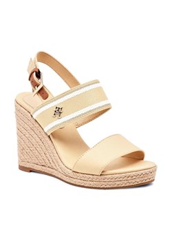 Tommy Hilfiger Sandały WEBBING HIGH WEDGE | z dodatkiem skóry ze sklepu Gomez Fashion Store w kategorii Sandały damskie - zdjęcie 184312643