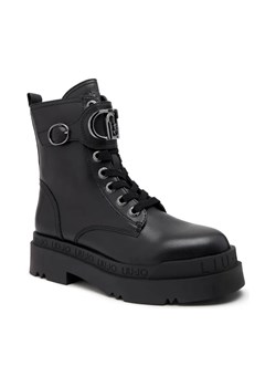 Liu Jo Botki LOVE | z dodatkiem skóry ze sklepu Gomez Fashion Store w kategorii Workery damskie - zdjęcie 184312681