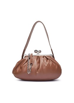 Weekend MaxMara Skórzana torebka na ramię CUBICO Pasticcino ze sklepu Gomez Fashion Store w kategorii Listonoszki - zdjęcie 184312784