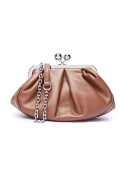 Weekend MaxMara Skórzana torebka na ramię PRATI Pasticcino ze sklepu Gomez Fashion Store w kategorii Listonoszki - zdjęcie 184312860