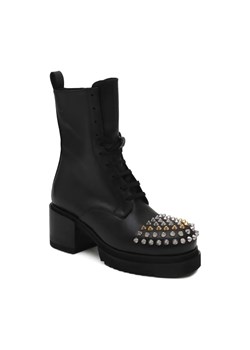 Pinko Skórzane botki BERIO ANFIBIO PELLE VITELLO+BO ze sklepu Gomez Fashion Store w kategorii Botki - zdjęcie 184312911