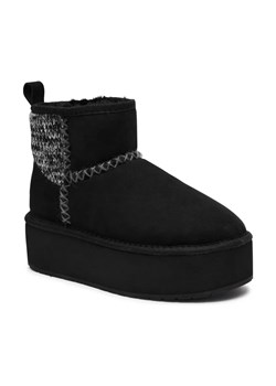 EMU Australia Skórzane śniegowce Stinger Knit Flatform | z dodatkiem wełny ze sklepu Gomez Fashion Store w kategorii Śniegowce damskie - zdjęcie 184313200