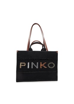 Pinko Shopperka SHOPPER DENIM RICAMO LOGO ze sklepu Gomez Fashion Store w kategorii Torby Shopper bag - zdjęcie 184313224