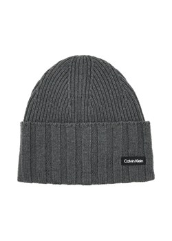 Calvin Klein Wełniana czapka ELEVATED RIB BEANIE ze sklepu Gomez Fashion Store w kategorii Czapki zimowe męskie - zdjęcie 184315491