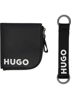 HUGO Skórzana portmonetka i brelok GBHM_Coin c K hold ze sklepu Gomez Fashion Store w kategorii Portfele męskie - zdjęcie 184318951