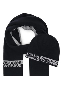 Armani Exchange Szal + czapka | z dodatkiem wełny ze sklepu Gomez Fashion Store w kategorii Szaliki męskie - zdjęcie 184320513