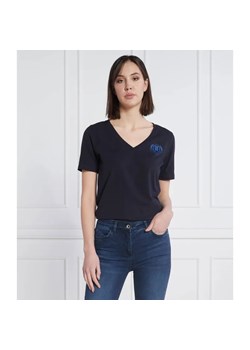 Tommy Hilfiger T-shirt CREST V-NK | Regular Fit ze sklepu Gomez Fashion Store w kategorii Bluzki damskie - zdjęcie 184322502