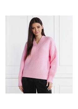 HUGO Wełniany sweter Sesamia | Oversize fit ze sklepu Gomez Fashion Store w kategorii Swetry damskie - zdjęcie 184322514