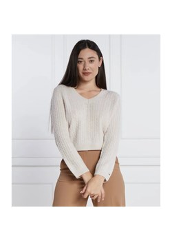 Tommy Hilfiger Wełniany sweter SOFT CABLE | Regular Fit ze sklepu Gomez Fashion Store w kategorii Swetry damskie - zdjęcie 184323660