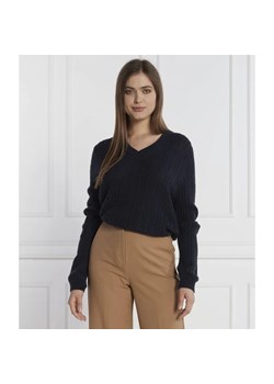 Tommy Hilfiger Wełniany sweter SOFT CABLE | Regular Fit ze sklepu Gomez Fashion Store w kategorii Swetry damskie - zdjęcie 184323800