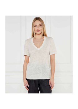 BOSS ORANGE Lniany t-shirt C_Ela_1 | Regular Fit ze sklepu Gomez Fashion Store w kategorii Bluzki damskie - zdjęcie 184323950