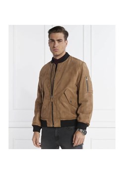 HUGO Skórzana kurtka bomber Leato | Regular Fit ze sklepu Gomez Fashion Store w kategorii Kurtki męskie - zdjęcie 184324333