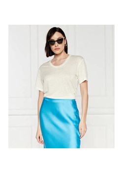 Samsøe Samsøe Lniany t-shirt sakayla | Regular Fit ze sklepu Gomez Fashion Store w kategorii Bluzki damskie - zdjęcie 184324781