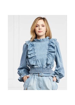 Pinko Bluzka TURBATA | Cropped Fit | denim ze sklepu Gomez Fashion Store w kategorii Bluzki damskie - zdjęcie 184325613