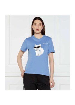 Karl Lagerfeld T-shirt IKON AQUARELLE | Regular Fit ze sklepu Gomez Fashion Store w kategorii Bluzki damskie - zdjęcie 184325964